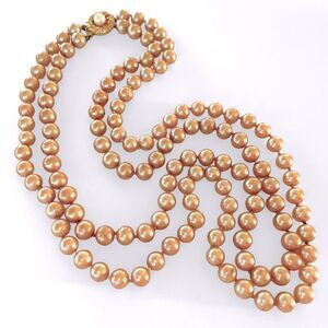 Vintage Duchess Signed Double Strand Faux Pearl Necklace